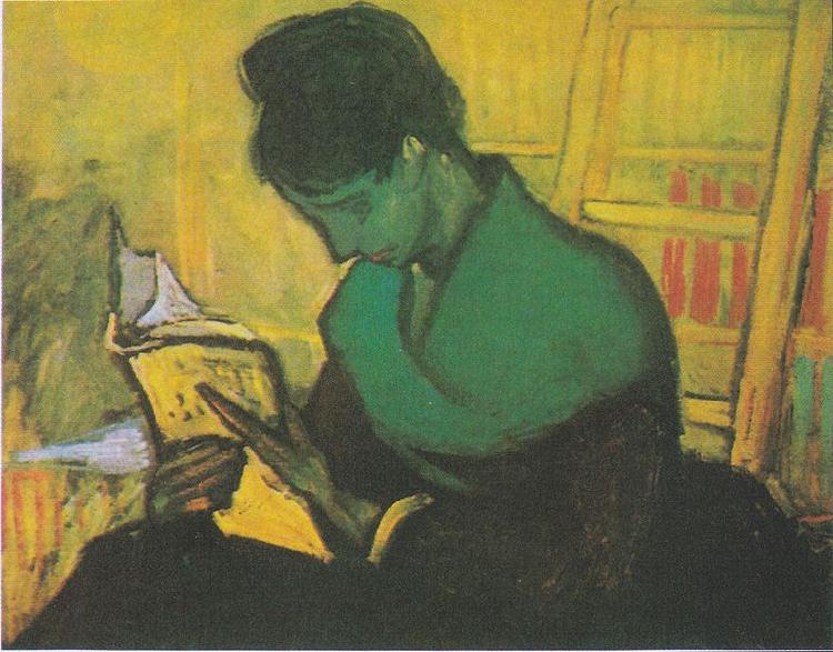  Woman reading a novel